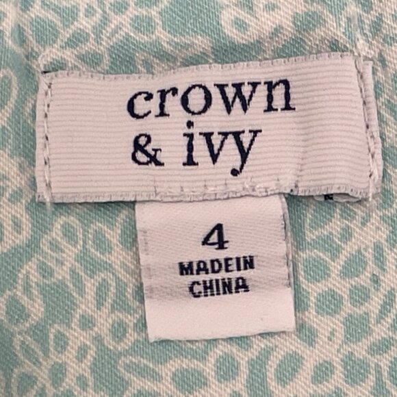 Crown & Ivy Womens Light Blue Floral Wrap Skort Size 4 - New - Picture 6 of 9